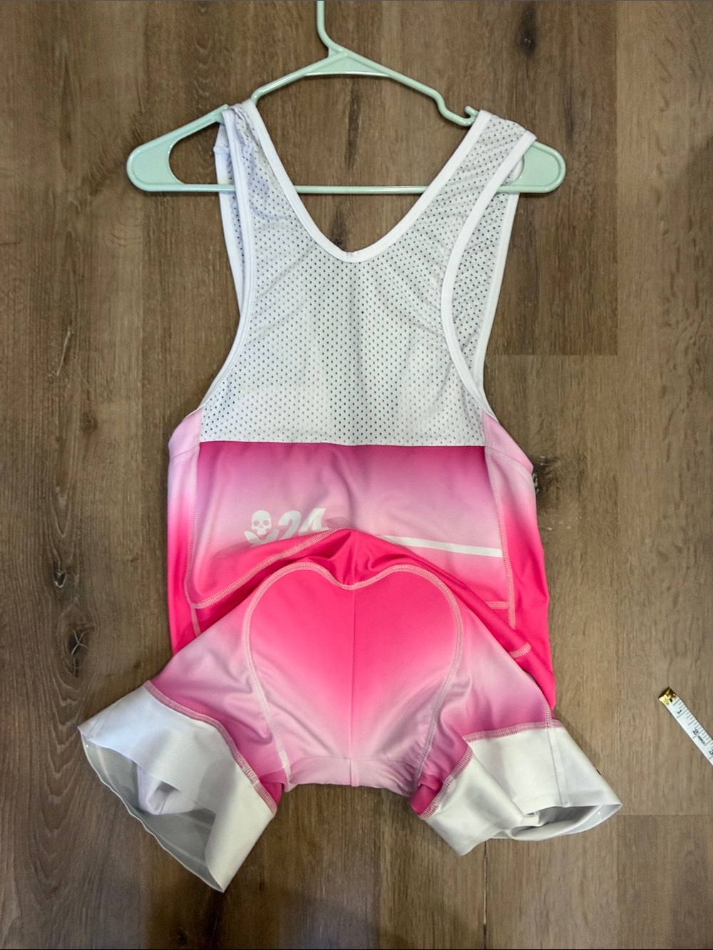 Betty Designs Squad 2024 Neon Pink Gradient Cycling Jersey & Bibs | Large - Picture 9 of 10